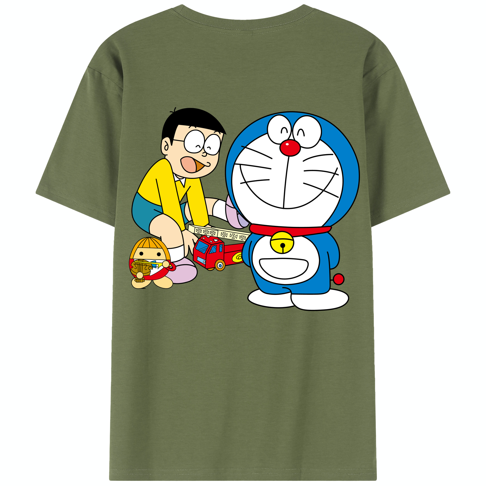 （画像用） ドラえもん Doraemon 綿100％半袖Tシャツ（背面プリント）